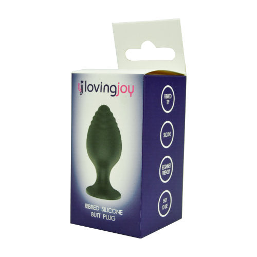 loving-joy-ribbed-tip-small-silicone-butt-plug