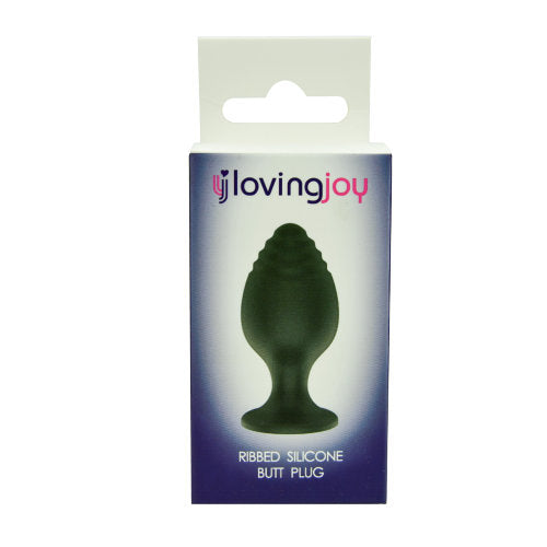loving-joy-ribbed-tip-small-silicone-butt-plug
